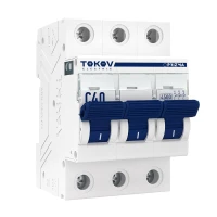 Выключатель автоматический модульный 3п C 40А 4.5кА PRIZMA TOKOV ELECTRIC TKE-PZ45-MCBI-3-40-C
