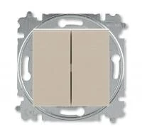Выключатель 2-кл. СП Levit IP20 кофе макиато/бел. ABB 2CHH590545A6018