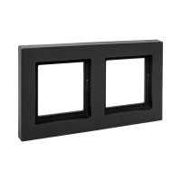 Рамка 2-м Эпика IP44 пластик черн. EKF UP1-FPB-02-44