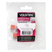 Клемма строительно-монтажная СМК 2 пр. до 4мм. 32А 450 В 10шт V02-9W-221-412 оранж. Volsten 15234