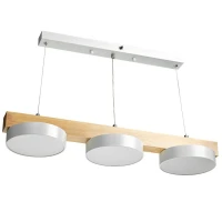 Люстра светодиодная RACEMO 48Вт 2700-6400К 18кв.м подвесная ДУ 3 режима бел./дерево Ritter 51607 5