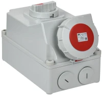 Розетка с мех. блокировкой 63А-6ч 380В 3P+PE+N ССИ-835 IP67 IEK PSR12-063-5-5-67