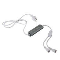 Трансформатор 230В - 24В 60Вт алюм. корпус провод бел. каучук Neon-Night 531-312