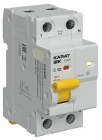 Устройство защиты от дугового пробоя (УЗДП) 1P+N C 10A с авт. выкл. KARAT IEK KA-DP11-1-010-C