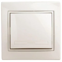 Кнопка включения СП Plano 1-109-02 10А 250В IP20 Plano слон. кость Intro Б0053832