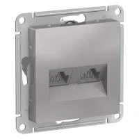 Розетка компьютерная 2-м AtlasDesign RJ45 кат.5E механизм алюм. SE ATN000385
