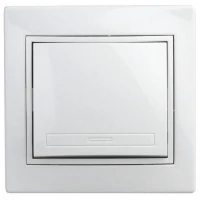 Кнопка включения СП Plano 1-109-01 10А 250В IP20 Plano бел. Intro Б0053830