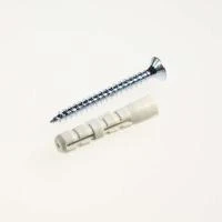 Дюбель 8х40 распорный нейлон с шурупом 5.0х50 (уп.8шт.) блист. EKT 30712