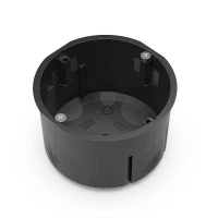 Коробка установочная 68х47 двухкомпонентн. для сплошных стен черн. Промрукав 60-0710-9005См