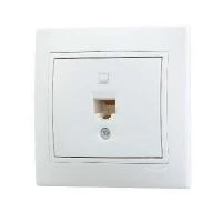 Розетка компьютерная 1-м СП Mira RJ45 бел./бел. LEZARD 701-0202-139