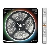 Лента светодиодная Black 5050/60-SMD 14.4Вт 12В DC RGB (блистер 5м) Gauss 312000414