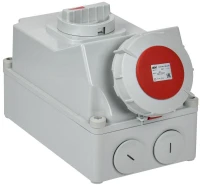 Розетка с мех. блокировкой 63А-6ч 380В 3P+PE ССИ-834 IP67 IEK PSR12-063-4-5-67