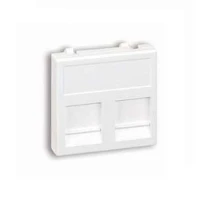 Адаптер на 2 RJ45 коннектора защ. шторки бел. Simon Connect KB76-9