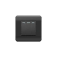 Переключатель 3-кл. NEW3-E 10А с подсветкой черн. CHINT 431514