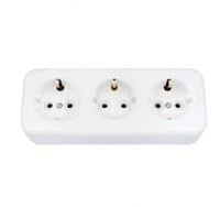 Розетка 3-м ОП с заземл. бел. БЕЛТИЗ РА16-243