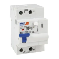 Устройство защиты от дугового пробоя с АВДТ и защ. от пов. напряж. OptiDin AFDD-40-22C6-A-У3 (2P C6 30mA Uоткл 275В) КЭАЗ 339082