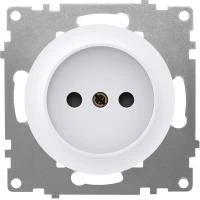 Розетка 1-м СП Florence 16А IP20 без заземл. винтов. клеммы механизм бел. (1E10301300) OneKeyElectro 2172766