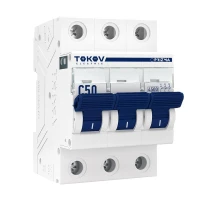 Выключатель автоматический модульный 3п C 50А 4.5кА PRIZMA TOKOV ELECTRIC TKE-PZ45-MCBI-3-50-C