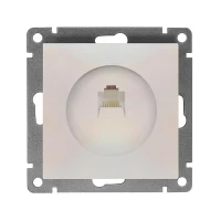 Розетка компьютерная 1-м СП Афина RJ45 кат.5E механизм жемчуж. Universal A0051-OBr