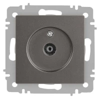 Розетка Accent 6-301-09 TV одиночная IP20 СУ титан Intro Б0063618