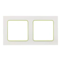 Рамка 2-м Стокгольм бел. с линией цвета зел. PROxima EKF EXM-G-303-20