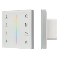 Панель Sens SMART-P22-RGBW White (12-24В 4х3А 2.4G) (IP20 пластик) Arlight 025168