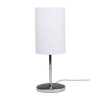 Светильник настольный JH3-01-wh E14 IP20 110х110х310мм метал.; ткань; PVC-пластик бел. JazzWay 5062344