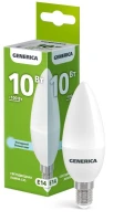 Лампа светодиодная C35 10Вт свеча 6500К E14 230В GENERICA LL-C35-10-230-65-E14-G