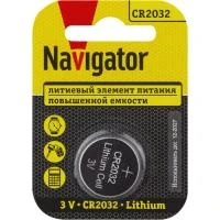 Элемент питания литиевый CR2032 93 823 NBT-CR2032-BP1 (блист.1шт) NAVIGATOR 93823