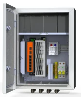 Термошкаф коммутационный 4хPoE 2хSFP 4хSC АКБ 4х12В 7А/ч IP66 300х400х210мм 6 УТП 4КУ AКБ 7А Mastermann 00-00015651