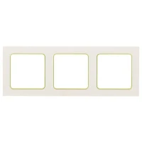 Рамка 3-м Стокгольм бел. с линией цвета зел. PROxima EKF EAM-G-302-10