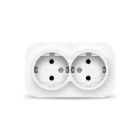 Розетка 2-м ОП 16А IP20 с заземл. бел. IONICH 1419