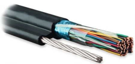 FUTP25-C3-S24-SW-OUT-PE-BK Кабель витая пара, экранир. F/UTP, категория 3, 25 пар (24 AWG),одножил.(solid), с металличес. тросом | 36333 | Hyperline