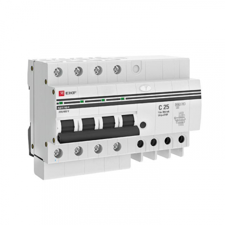 Выключатель автоматический дифференциального тока 4п 25А 300мА АД-4 PROxima EKF DA4-25-300-pro