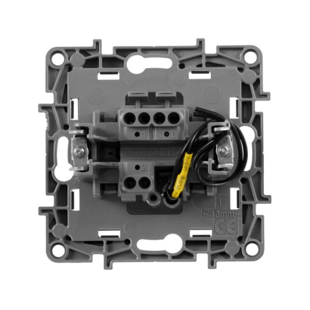 Выключатель 1-кл. СП Etika 10А IP20 250В 10AX с подсветкой/индикацией безвинтов. зажимы механизм алюм. IEK 672403