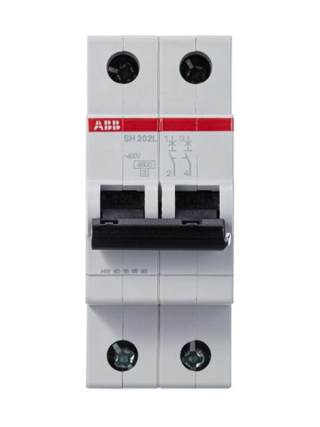 Выключатель автоматический модульный 2п C 63А 4.5кА SH202L C63 ABB 2CDS242001R0634