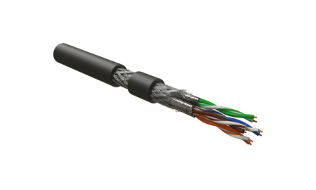 ISFTP4-C7A-P23/7-SHF1-BK (500 м) Кабель для сетей Industrial Ethernet, категория 7A, 4x2x23 AWG, S/FTP, SHF1| 444060 | Hyperline