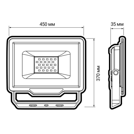 Прожектор светодиодный PFL-C3 300Вт 6500К IP65 ДО с клапаном закален. прозр. стекло Pro JazzWay 5032156