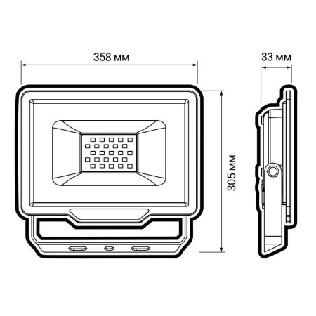 Прожектор светодиодный PFL-C3 200Вт 6500К IP65 ДО с клапаном закален. прозр. стекло Pro JazzWay 5023666A