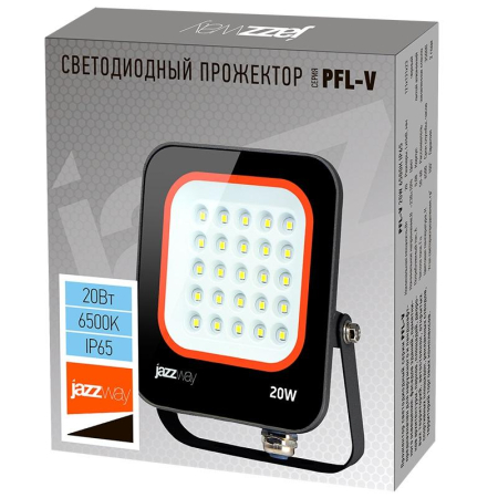 Прожектор светодиодный PFL-V 20Вт 6500К IP65 ДО JazzWay 5039698