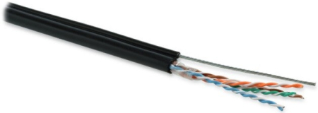 Кабель витая пара UUTP4-C5E-S24-SW-OUT-PE-BK-500 (500м)U/UTP,кат.5e,4п.(24AWG),одн.(solid),смет.тр.,внеш.,PE,-40°С-+60°C,черн. | 236321 | Hyperline