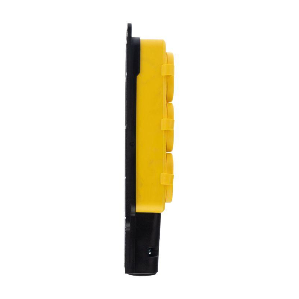 Розетка штепсельная трехместная влагозащищенная с заземл. 16А IP54 каучук желт. Rexant 111-126