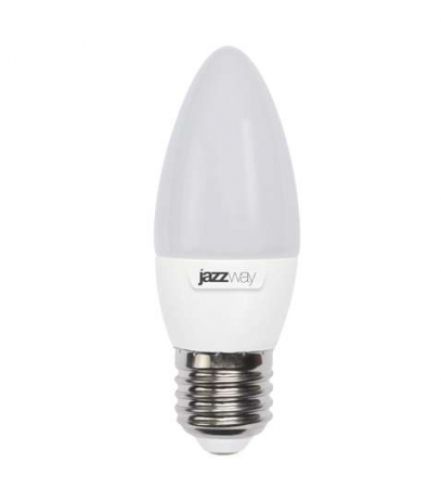 Лампа светодиодная PLED-SP 7Вт C37 свеча 3000К тепл. бел. E27 530лм 230В JazzWay 1027825-2