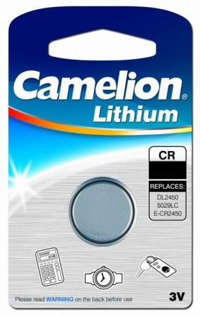 Элемент питания литиевый CR2450 BL-1 (блист.1шт) Camelion 3072