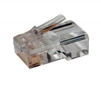 Разъем RJ45 8P8C кат.5E UTP PLUG-8P8C-U-C5-100 для ож и мж кабеля Hyperline 49377