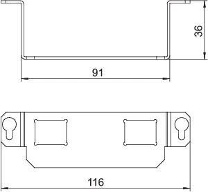 Суппорт MTGE2 2C для установки модулей в лючок UDHome2 BV тип C нерж. сталь OBO 7407848