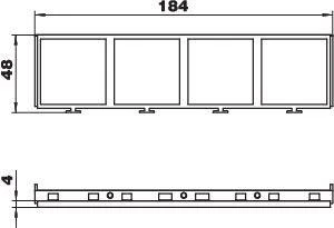 Рамка Modul45 монтажная для розетки MT45V 4 OBO 7408670